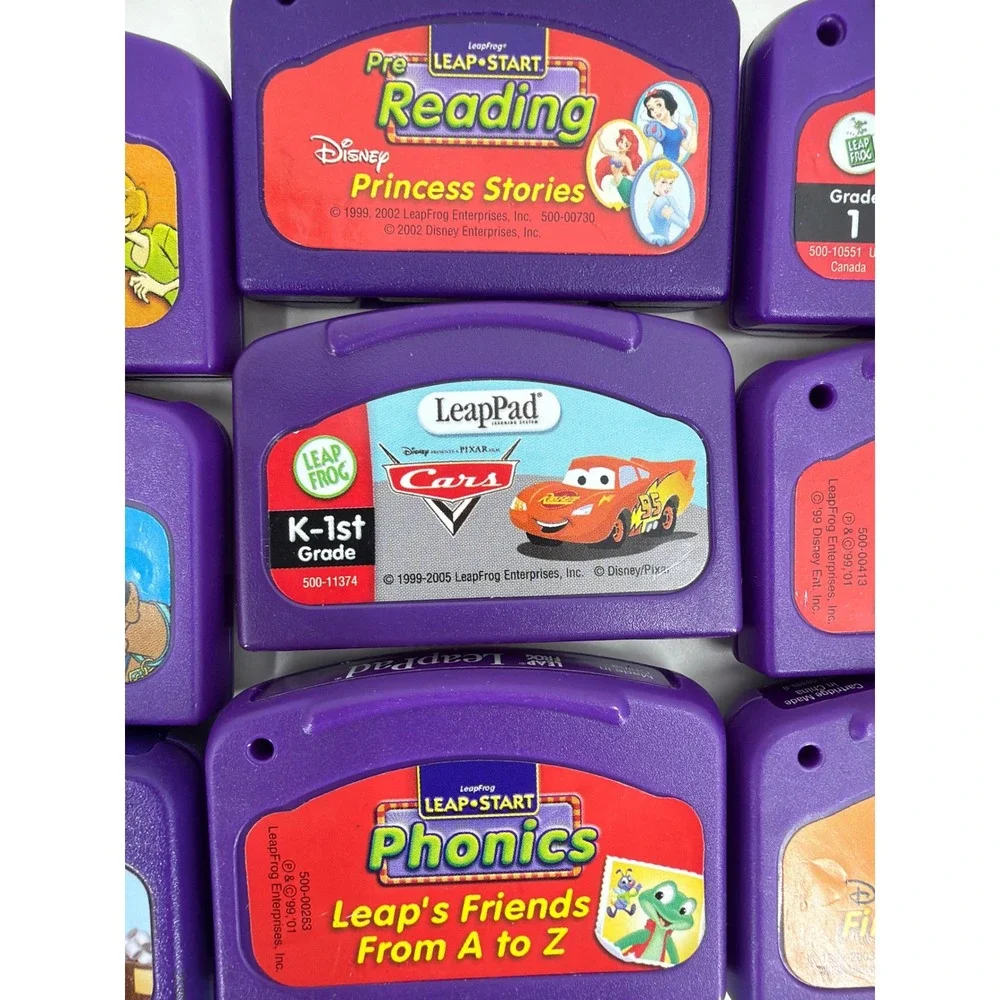 LeapFrog LeapPad LeapStart Cartridge Lot of 9 Disney Pixar Scooby‎ Reading Math